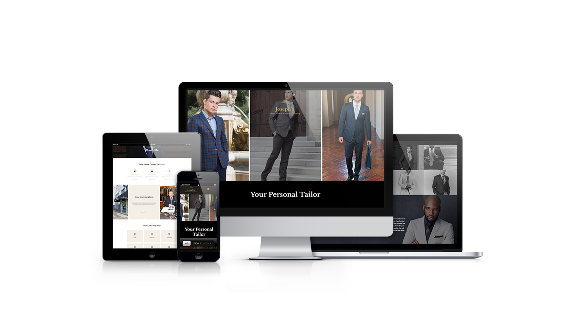 Brown Marketing - Joseph's Custom Tailor website mock up