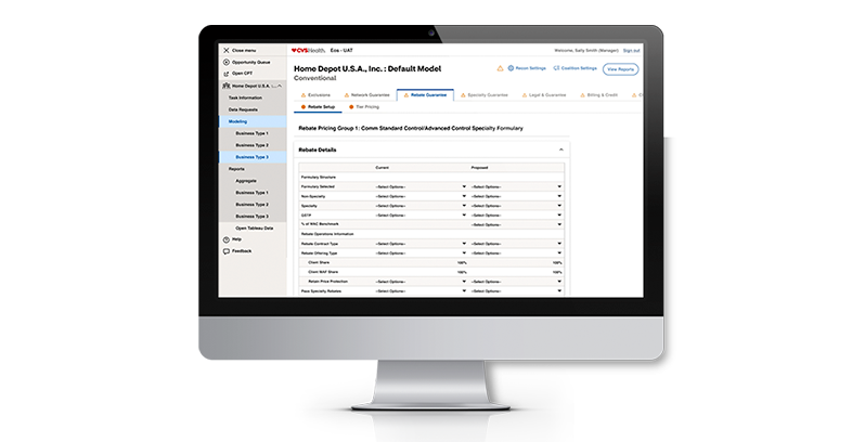 CVS Health website mock up