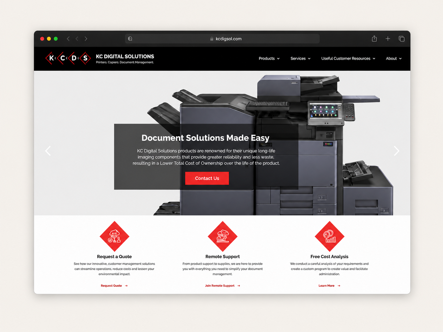 KC Digital Solutions website screenshot