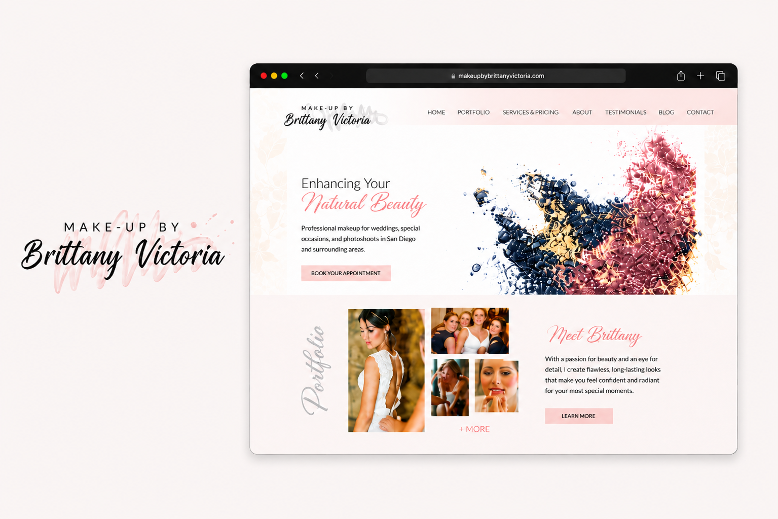Make Up by Brittany Victoria website screenshot